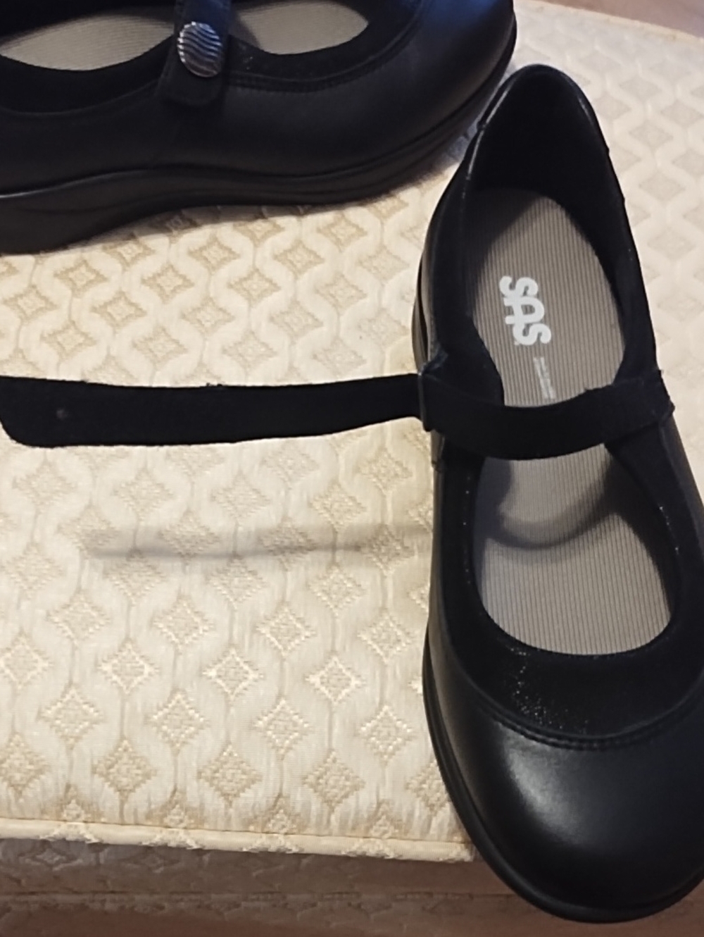SAS Black Mary Jane Walking Shoe - Picture 9 of 10